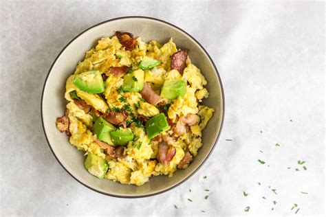Keto Scrambled Egg With Bacon And Avocado Carb Manager