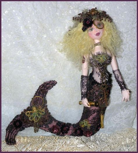Ooak Steampunk Mermaid Art Doll Sidnee By Fairy Wings And Mermaid Tales