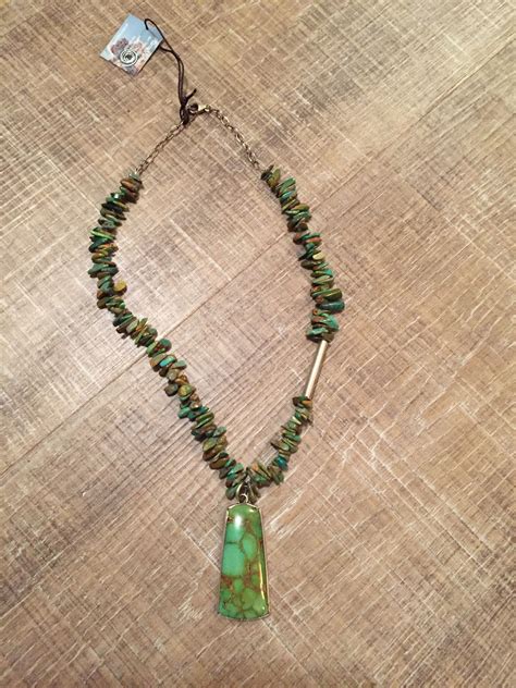 Buy Custom Natural Turquoise Necklace Made To Order From Maria