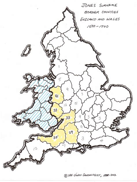 The Jones Surname English Border Counties And The Surname Jones