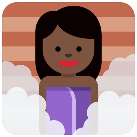 🧖🏿‍♀️ Woman In Steamy Room Emoji With Dark Skin Tone Meaning