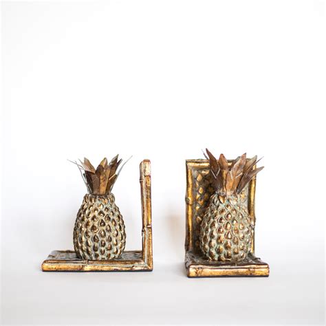 Vintage Pineapple Bookends Pineapple Bookends Kitchen Themes Bookends