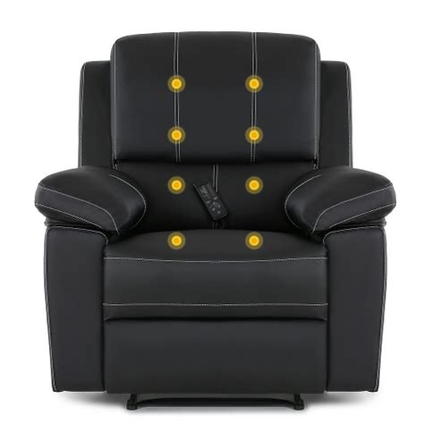 Black Ikayaa Living Room Recliner Ergonomic Massage Chair Lovdock Com
