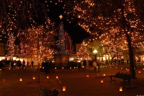Lovely Lights Santa Fe New Mexico Mexico Christmas Christmas Town