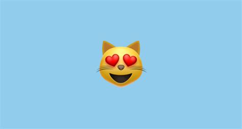 Free to download and use for any purpose. Smiling Cat Face With Heart-Shaped Eyes Emoji