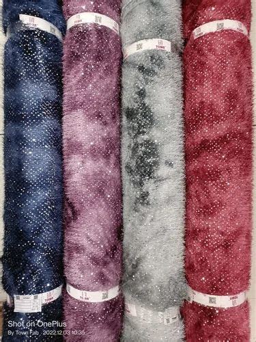 Dog Fur Tye Dye Sequance At Rs 225meter Natural Fur Fabric In Surat