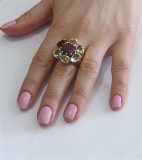 On 1stdibs, find a collection of h. H Stern Diane Von Furstenberg Harmony Multicolor Gemstone Gold Ring at 1stdibs