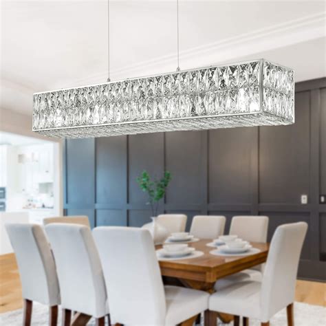 Rectangular Crystal Chandelier Dining Room Crystal Chandeliers Mail