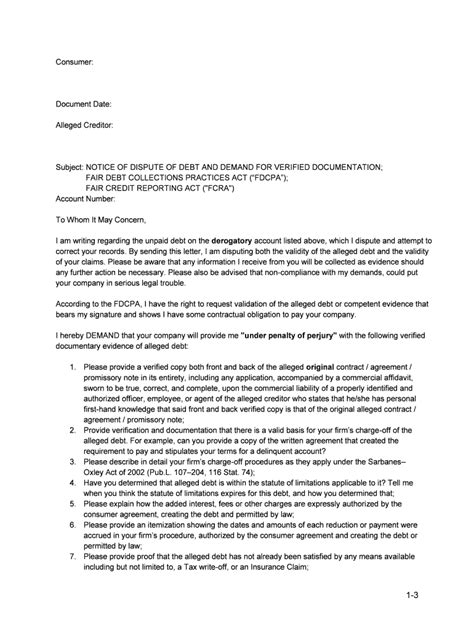 Debt Validation Letter Template Fill Out And Sign Online Dochub