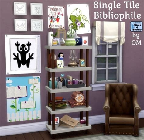 Single Tile Bibliophile Bookcase By Om At Sims 4 Studio Sims 4 Updates