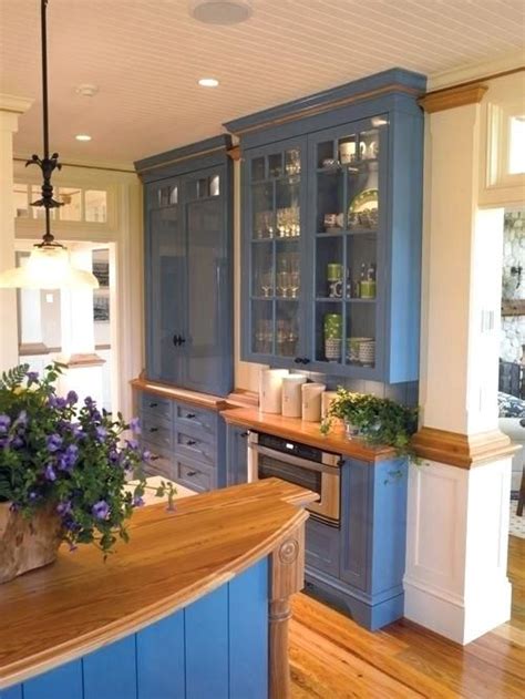 Shallow Kitchen Cabinets Base Cabinet With Drawers | Blue kitchen