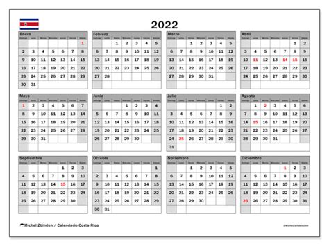 Calendarios 2022 “días Feriados” Michel Zbinden Es