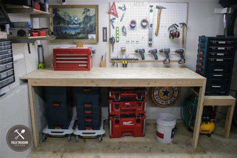 Diy Garage Workbench Field Treasure Designs