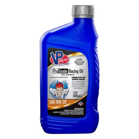 Vp Racing Fuels® 2715 Vp Pro Grade Sae 0w 20 Full Synthetic Racing Motor Oil 1 Quart