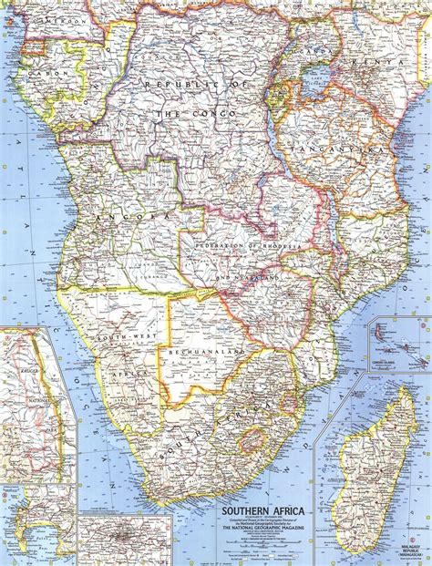 Southern Africa Map 1962