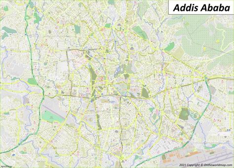 Detailed Map Of Addis Ababa