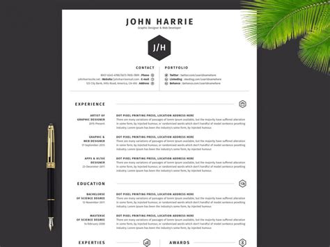 Easy to edit and customize. 65 Best Free MS Word Resume Templates 2020 - WebThemez