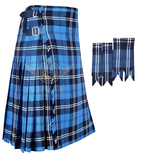 Mens Scottish Traditional 8 Yard Kilt Clan Tartan Multi Colors With