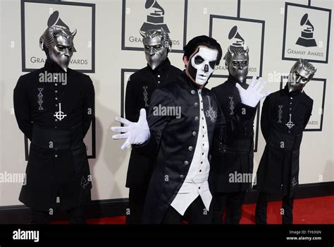 ghost arrives for the 58th annual grammy awards held at staples center in los angeles on