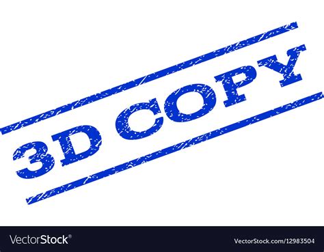 3d Copy Watermark Stamp Royalty Free Vector Image
