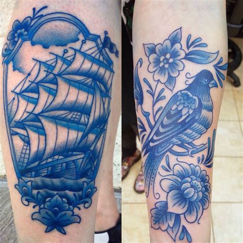 My First And Second Delft Blue Tattoos By Jon Squires Urge 2 Tattoo