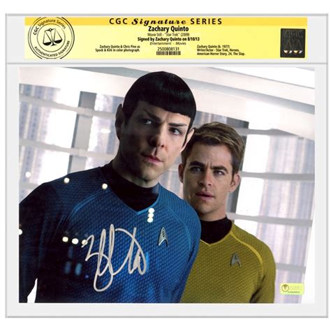 Lot Detail Zachary Quinto Autographed Star Trek First Officer Spock 8x10 Scene Photo Cgc