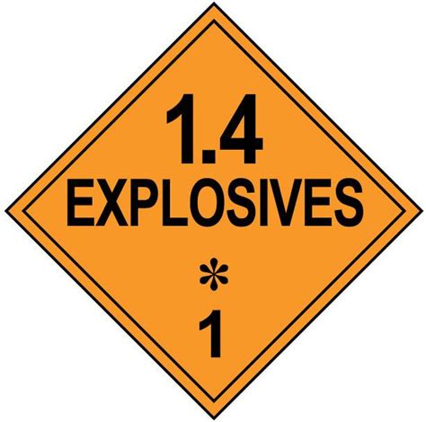 Class 14 Explosive Hazmat Placard Decal Or Magnetic Sign Placard Dot