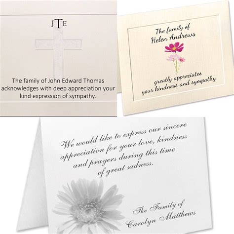 A Quick View Of The Sympathy Acknowledgment Cards We Offer And I Just