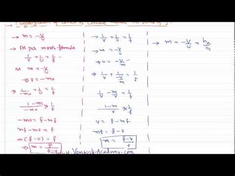 Hello student,in this video we will study about the complete magnification of mirror with variation are discuss. Magnification of Convex and Concave Mirror in terms of U V ...