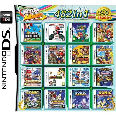 Cartouche De Jeu Ds Mario Multicart Pour Nintendo Ds Ndsl Ndsi 3ds 2ds