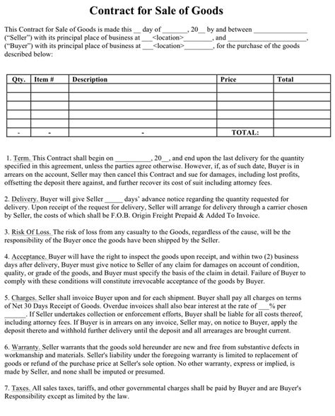 It's important that these conditions are mutually agreed upon between both parties too, hence the term agreement. Goods Purchase Agreement Template | templatescoverletters.com