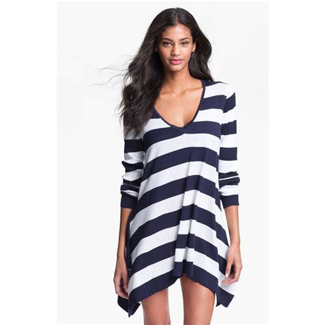 Tommy Bahama Swim Stripe Sweater Cover Up 118 Liked On Polyvore