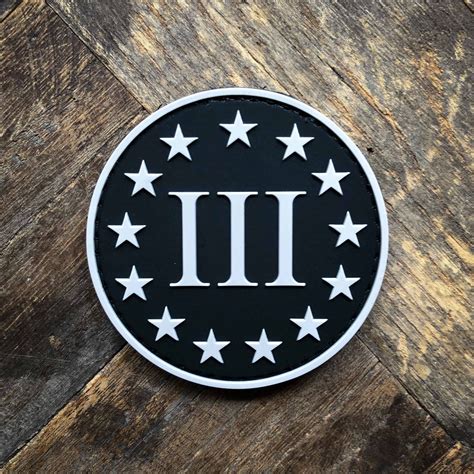 Round Three Percenter Pvc Rubber Morale Patch Morale Patch Tactical