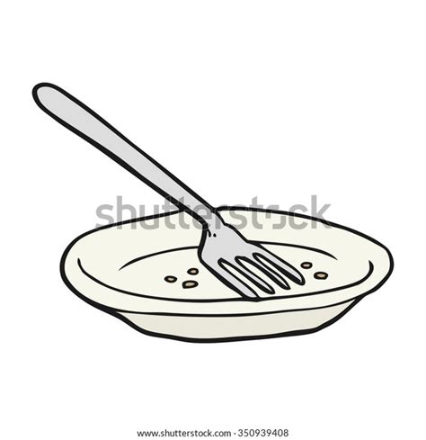 Freehand Drawn Cartoon Empty Plate Stock Vector Royalty Free 350939408