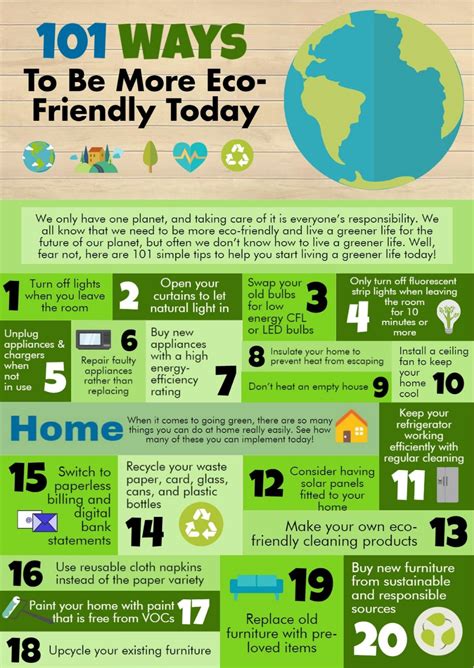 101 Ways To Be More Eco Friendly Today Sustainability Active Green Life Friendly Green Living