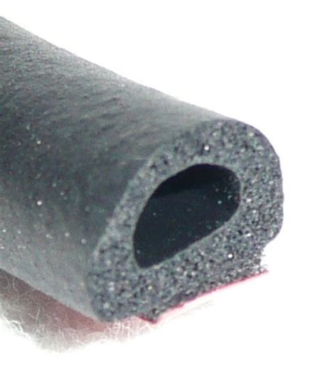 8mm X 6mm Self Adhesive Neoprene Rubber D Section Per Metre Car
