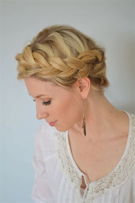 Crown braid (shorter hair version) by sweethearts hair. 22 Ways to Make Your Hairstyle With Braids - Pretty Designs