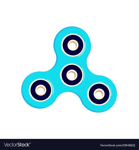 Fidget Spinner Stress Relieving Toy Colorful Vector Image