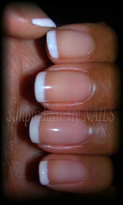 French Manicure In Gelish Simple Sheer And Sheek White Gel Manicure