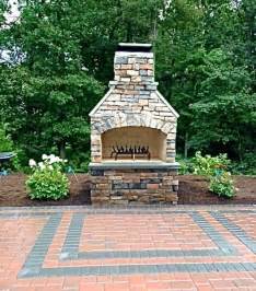 48 Contractor Series Outdoor Fireplace Kit With Natural Stone Veneer