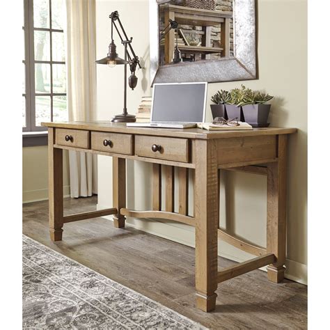 Veneered pieces are generally more stable and less likely to warp; Solid Pine Wood Home Office Desk | Home office desks, Home ...