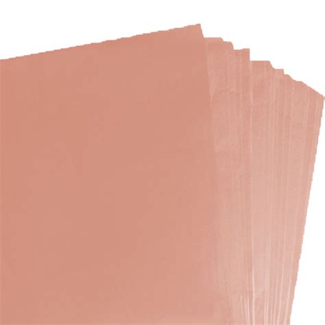 100 Sheets Of Peach Coloured Acid Free Tissue Paper 500mm X 750mm 18gsm
