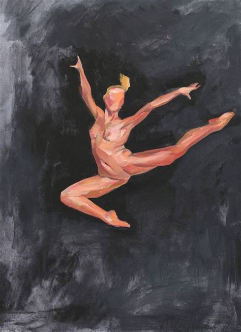 Painting Study Of A Dancing Female Nude Model Painting By Alla Tkachuk Saatchi Art