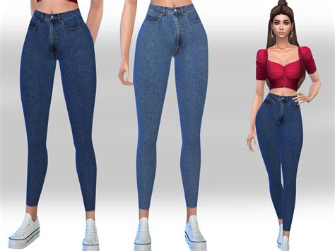 The Sims Resource High Waist Casual Jeans