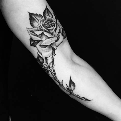 Thanks to a 50% rent gouge at 174 ludlow street in 2013, though, &hellip; Black and grey rose tattoo by tattoo artist Luke Wessman made at Invisible Nyc in the lower east ...