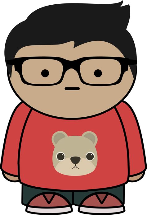 Character Cartoon Character Wear Glasses Child Png And Psd Animated