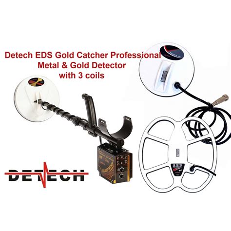 Detech Eds Gold Catcher 28khz Vlf Metal Detector With 3 Coils 6 And 10
