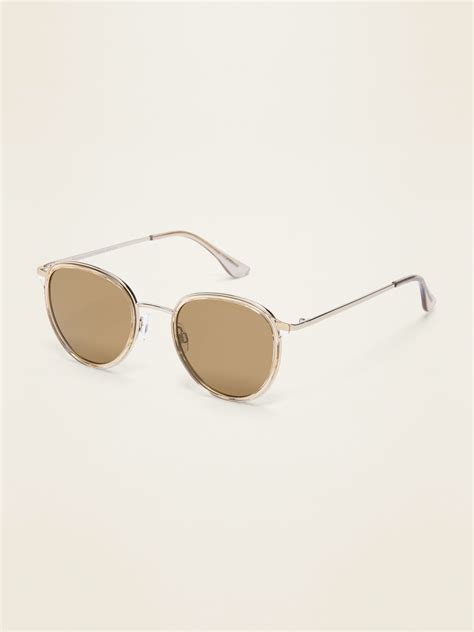 Round Clear Frame Sunglasses For Men Old Navy