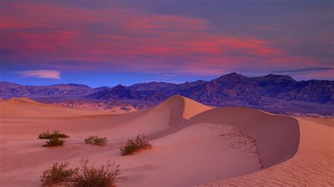 Nature Landscape Sand Desert Death Valley California Usa Clouds