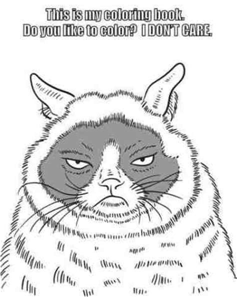 Free download coloring pages printable book for kids educational animals. How Do You Color A Grumpy Cat? | Petslady.com